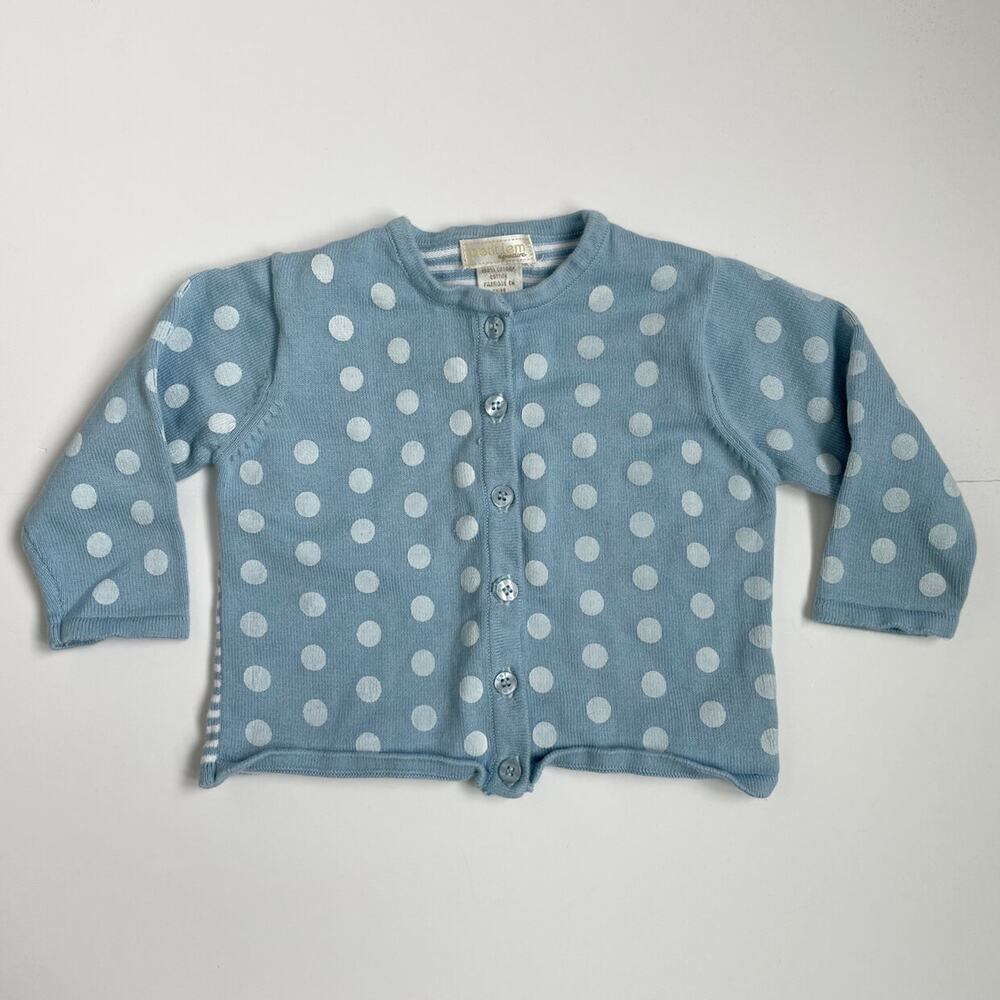 Petit Lem Polka Dot Cardigan 9 months